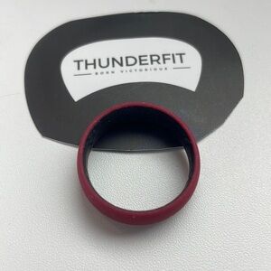 ThunderFit Born Victorious Silicone Wedding Ring Red Exterior Size 13